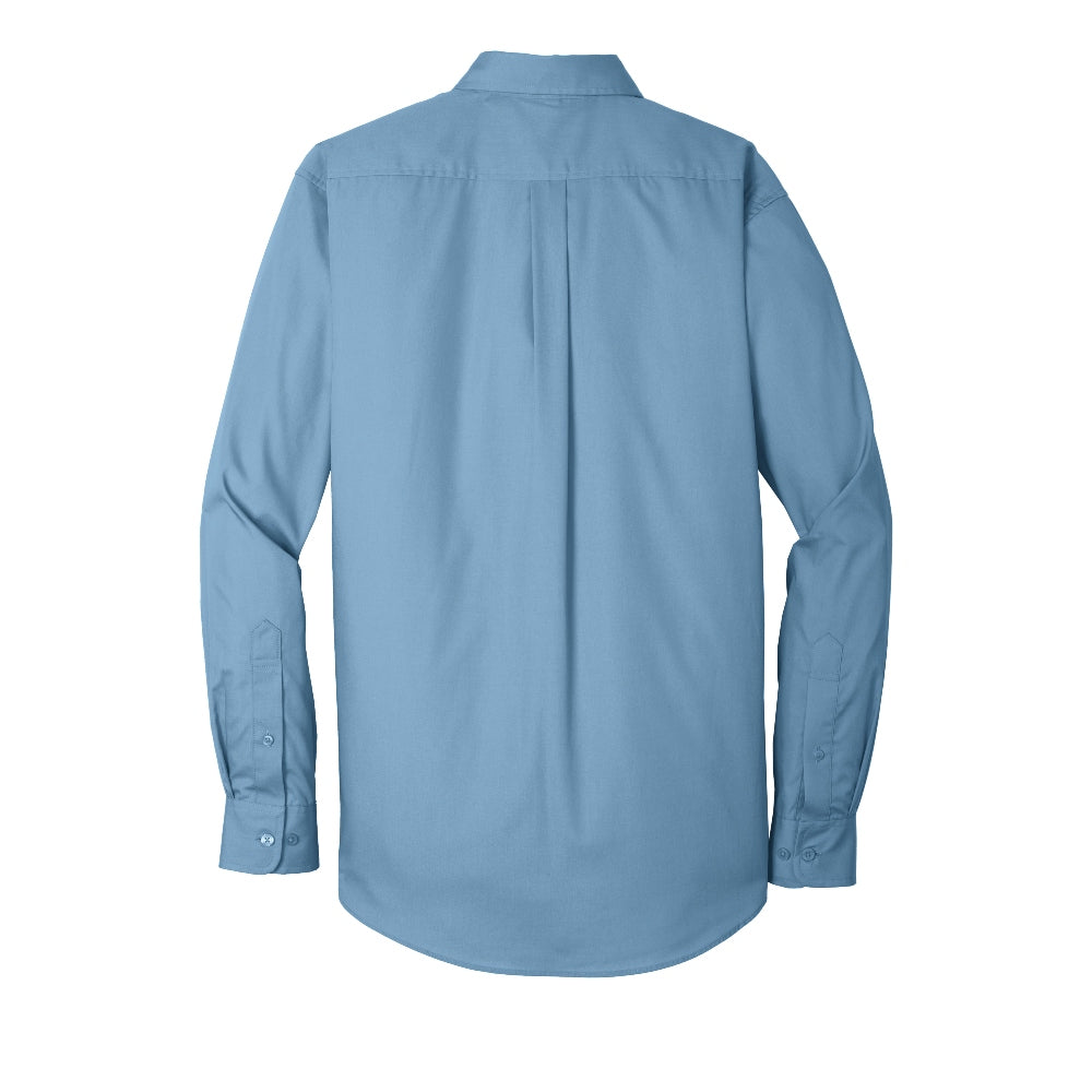 Port Authority® Long Sleeve Carefree Poplin Shirt - Carolina Blue