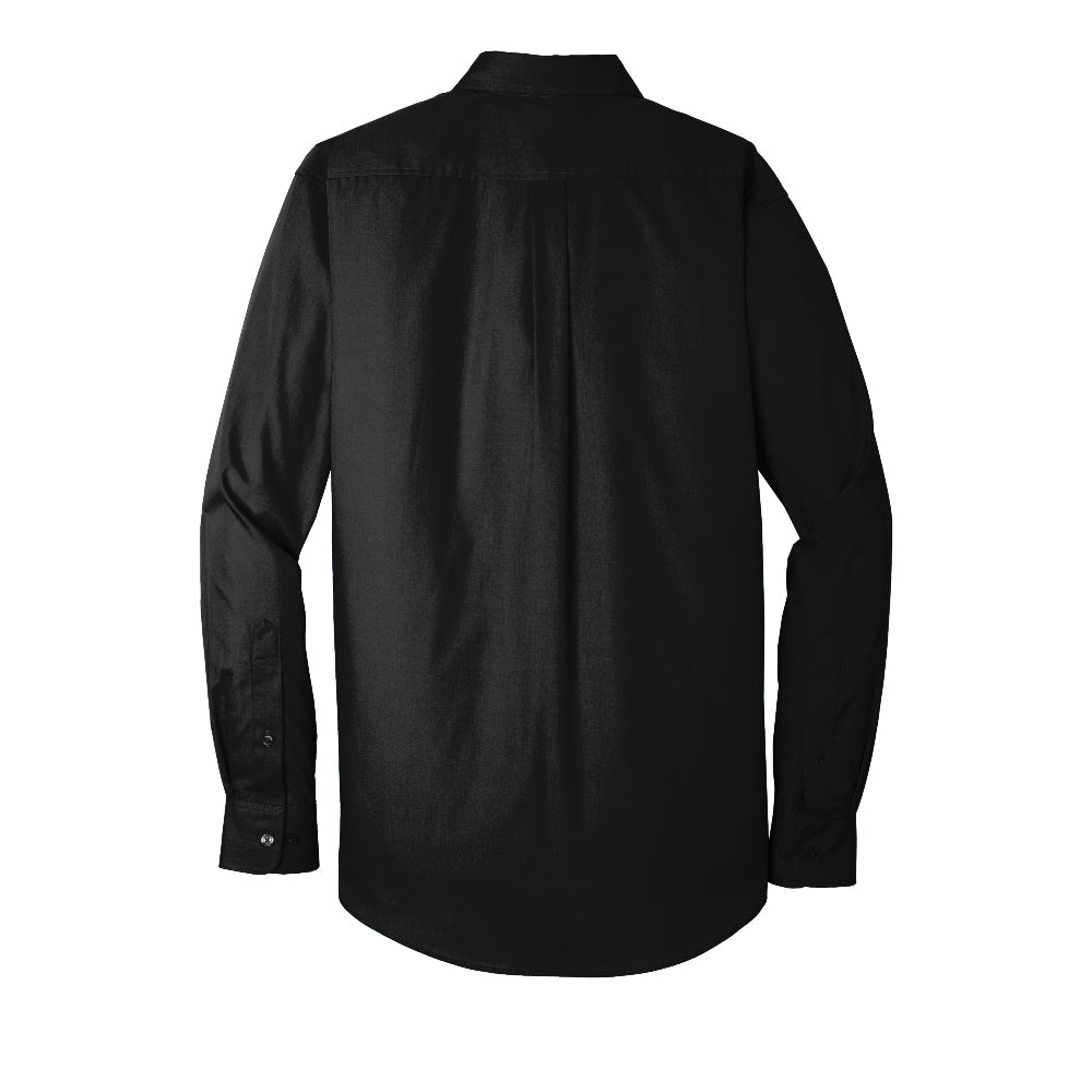 Port Authority® Long Sleeve Carefree Poplin Shirt - Deep Black