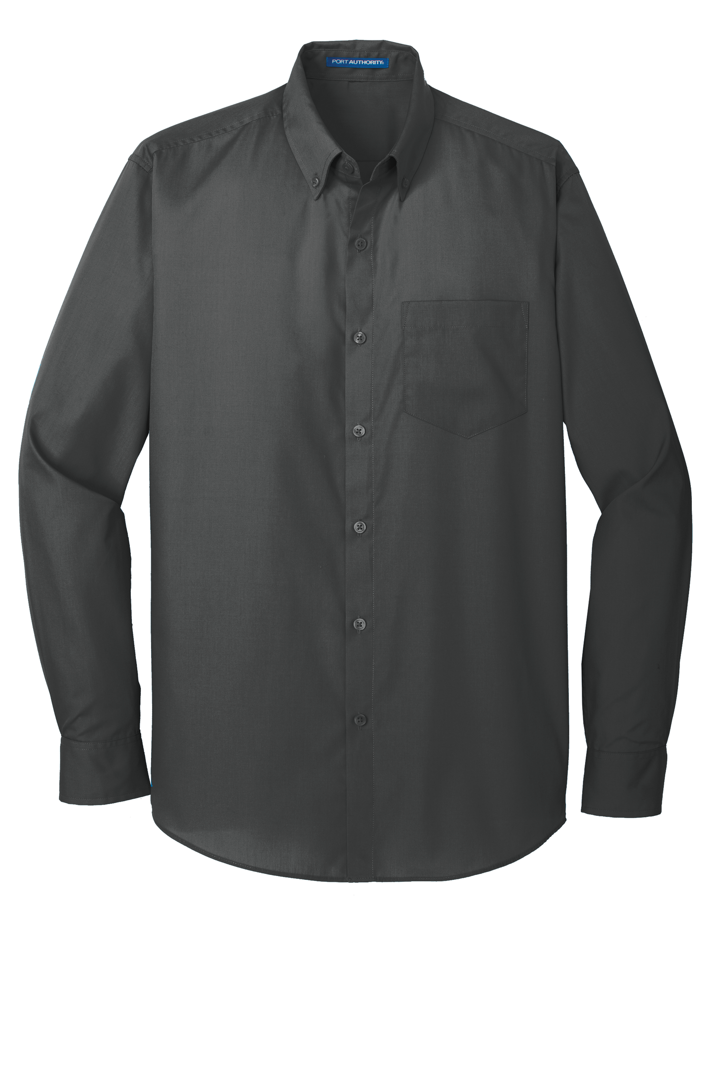 Port Authority® Long Sleeve Carefree Poplin Shirt - Graphite
