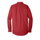 Port Authority® Long Sleeve Carefree Poplin Shirt - Rich Red