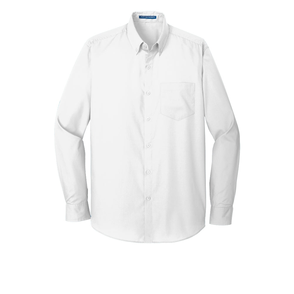 Port Authority® Long Sleeve Carefree Poplin Shirt - White