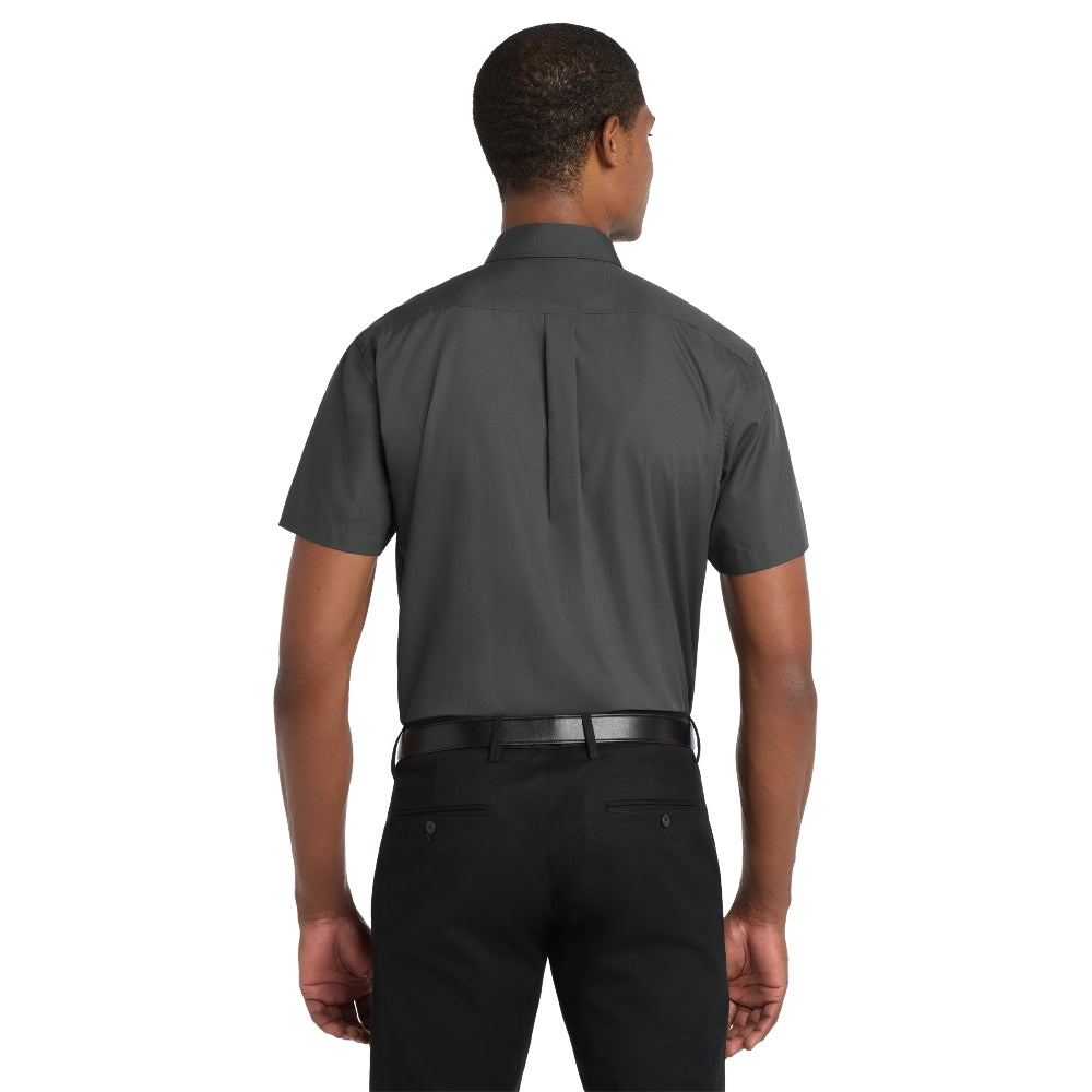 Port Authority® Short Sleeve Carefree Poplin Shirt - Graphite