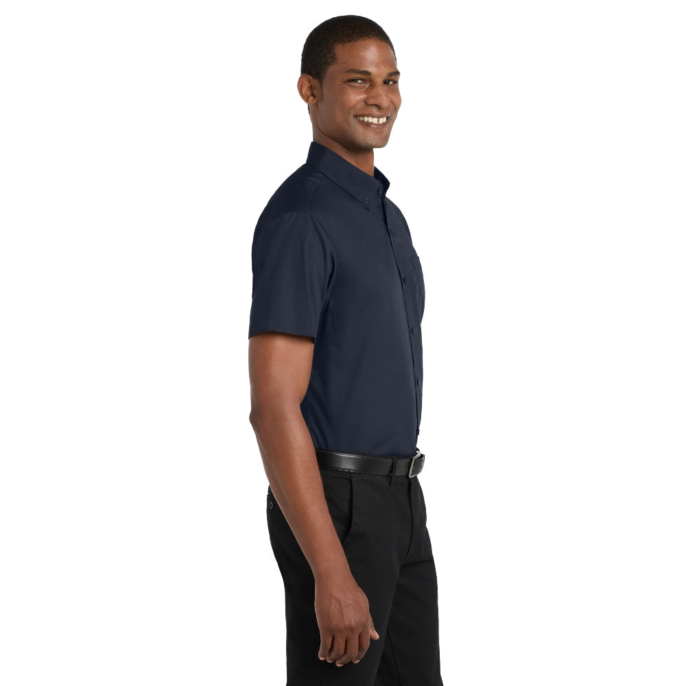 Port Authority® Short Sleeve Carefree Poplin Shirt - River Blue Navy
