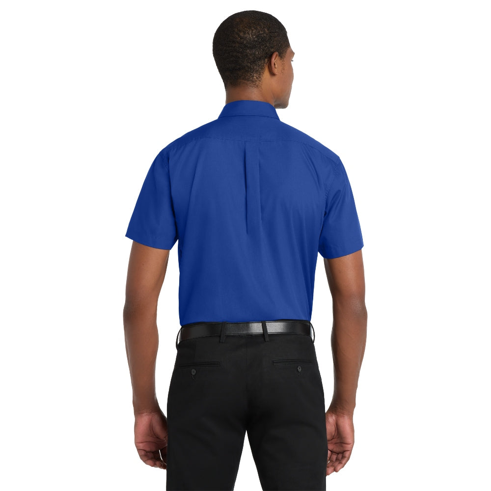 Port Authority® Short Sleeve Carefree Poplin Shirt - True Royal