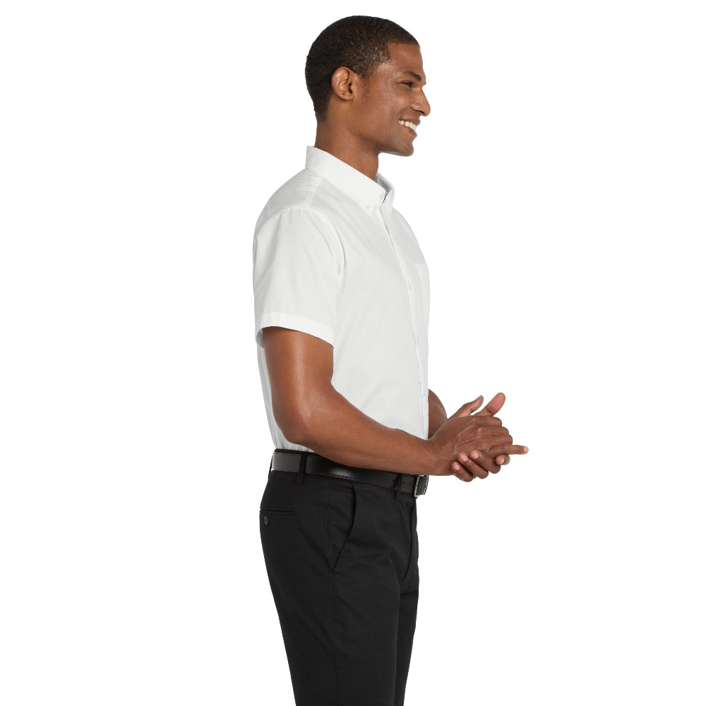 Port Authority® Short Sleeve Carefree Poplin Shirt - White