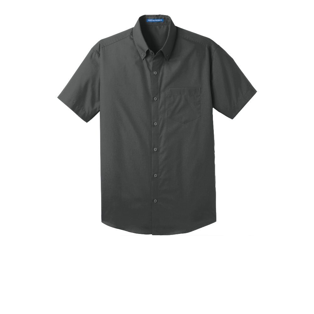 Port Authority® Short Sleeve Carefree Poplin Shirt - Graphite
