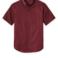 Port Authority® Short Sleeve SuperPro React™ Twill Shirt - Burgundy