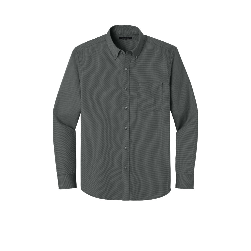 Port Authority® Long Sleeve Nailhead Easy Care Shirt - Deep Black