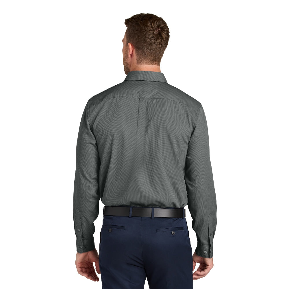 Port Authority® Long Sleeve Nailhead Easy Care Shirt - Deep Black