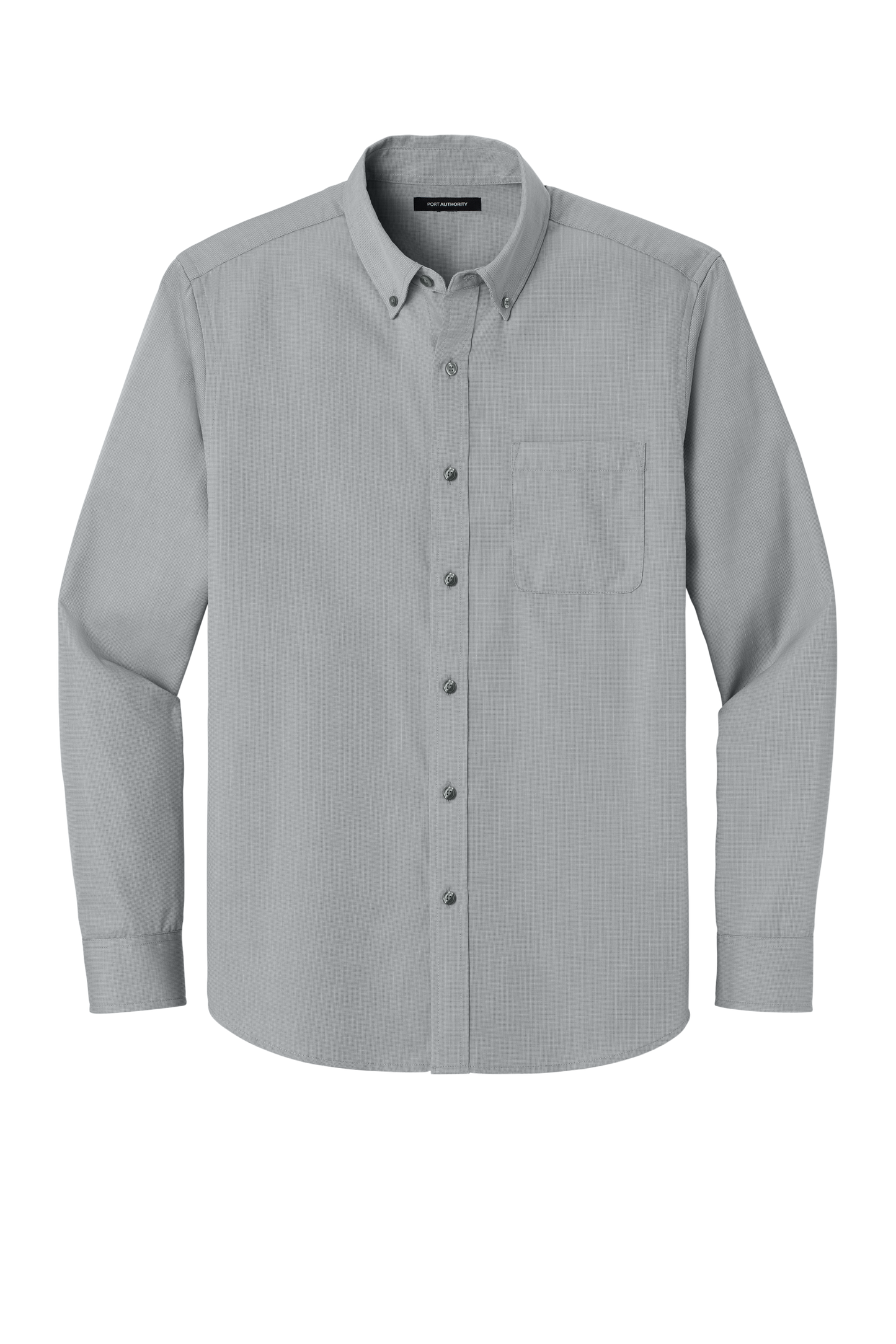 Port Authority® Long Sleeve Nailhead Easy Care Shirt - Gusty Grey