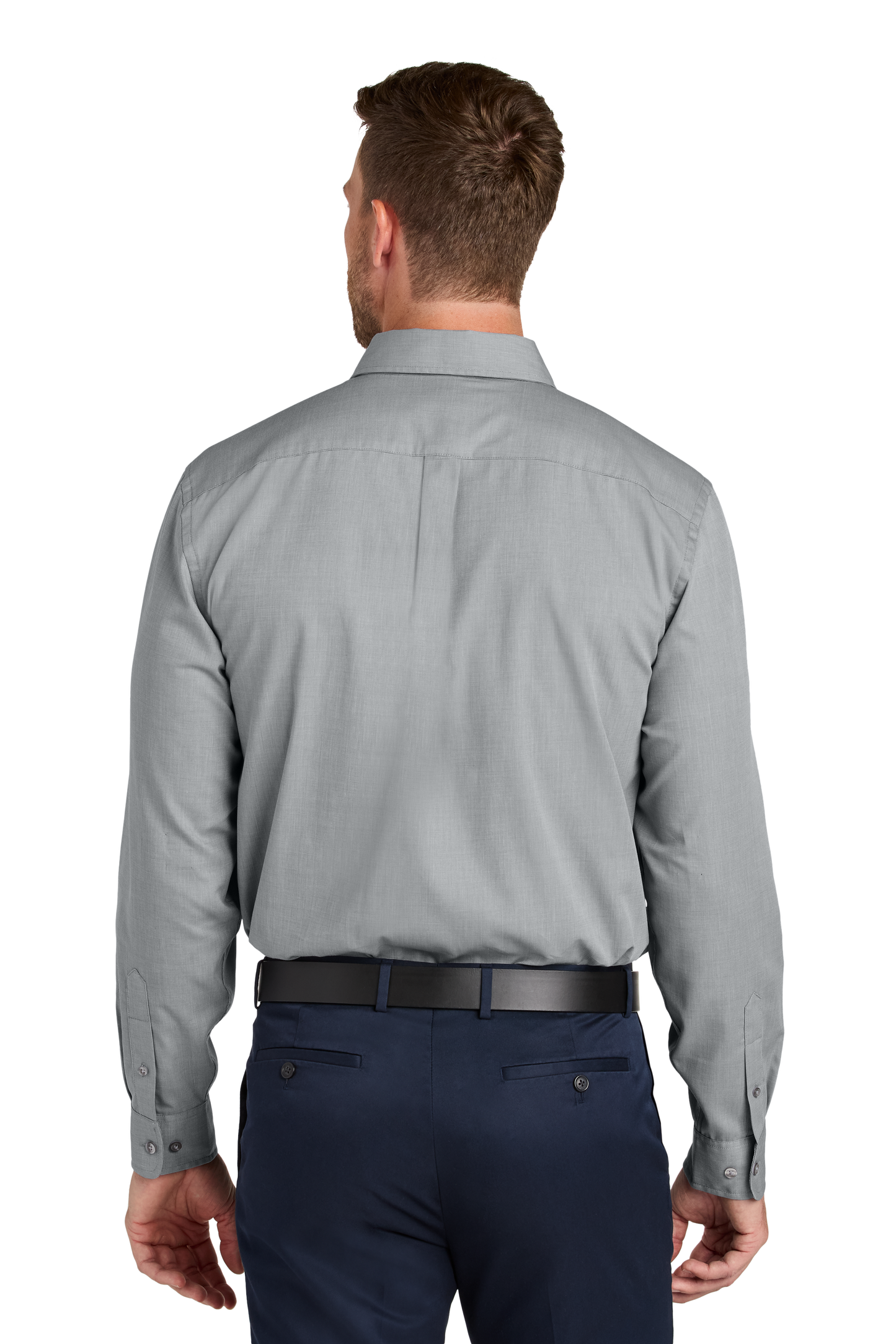 Port Authority® Long Sleeve Nailhead Easy Care Shirt - Gusty Grey