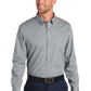 Port Authority® Long Sleeve Nailhead Easy Care Shirt - Gusty Grey