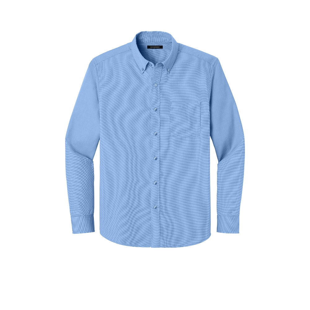 Port Authority® Long Sleeve Nailhead Easy Care Shirt - Swiss Blue