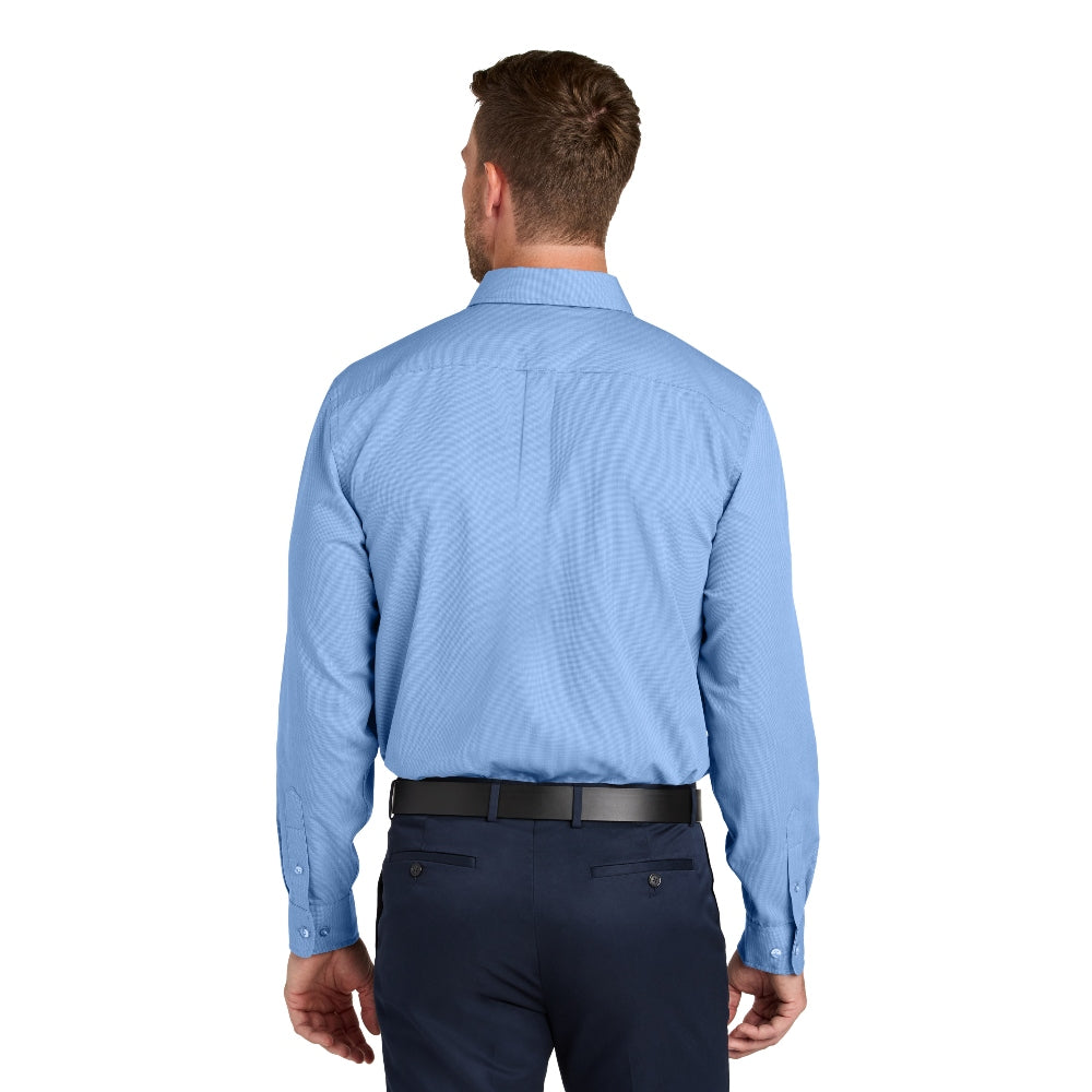 Port Authority® Long Sleeve Nailhead Easy Care Shirt - Swiss Blue