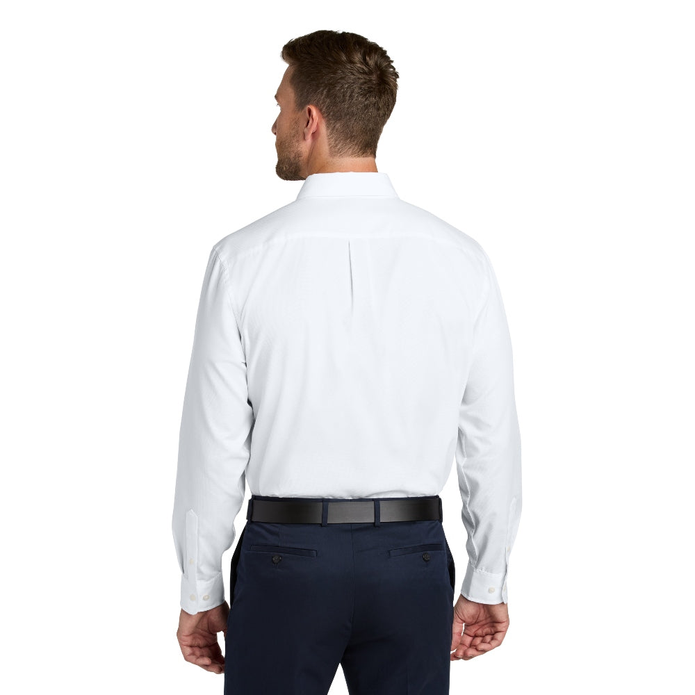 Port Authority® Long Sleeve Nailhead Easy Care Shirt - White