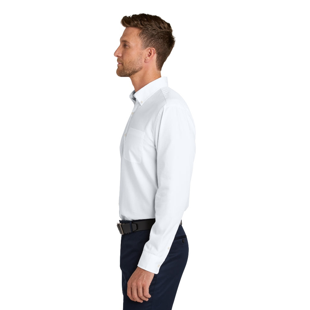 Port Authority® Long Sleeve Nailhead Easy Care Shirt - White