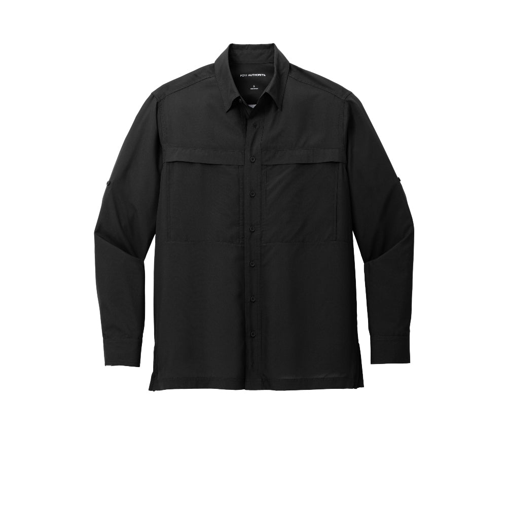 Port Authority® Long Sleeve UV Daybreak Shirt - Deep Black