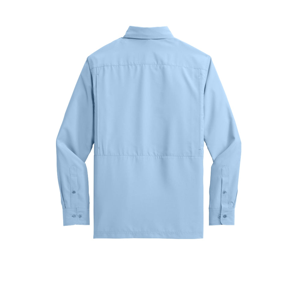 Port Authority® Long Sleeve UV Daybreak Shirt - Light Blue