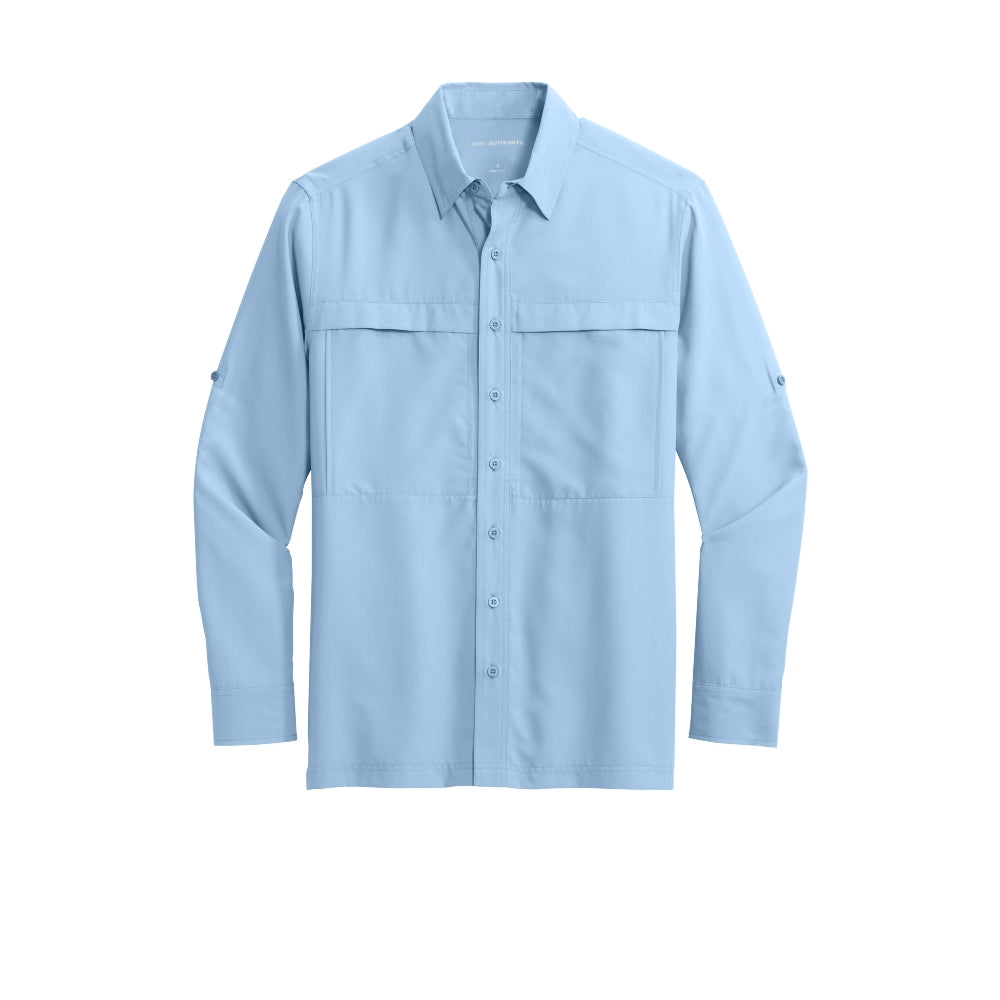 Port Authority® Long Sleeve UV Daybreak Shirt - Light Blue