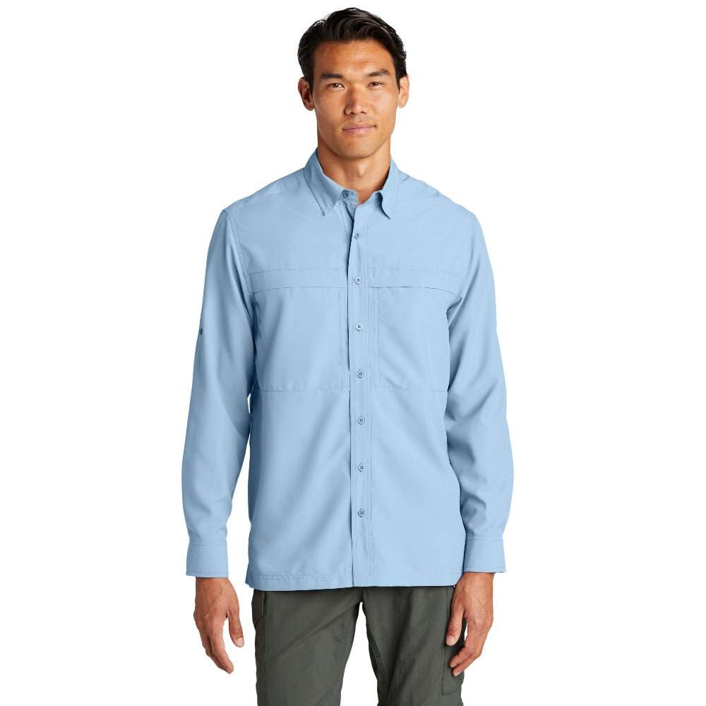 Port Authority® Long Sleeve UV Daybreak Shirt - Light Blue