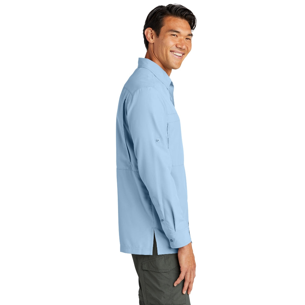 Port Authority® Long Sleeve UV Daybreak Shirt - Light Blue