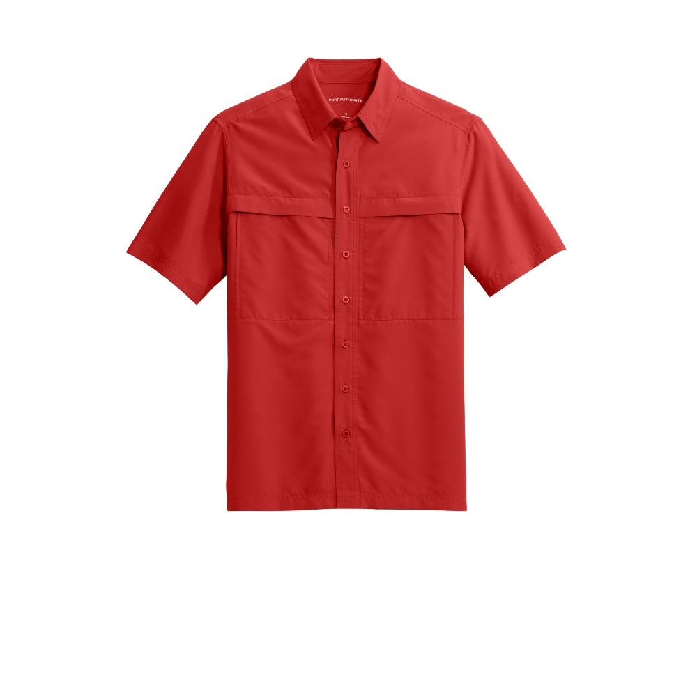 Port Authority® Short Sleeve UV Daybreak Shirt - Rich Red