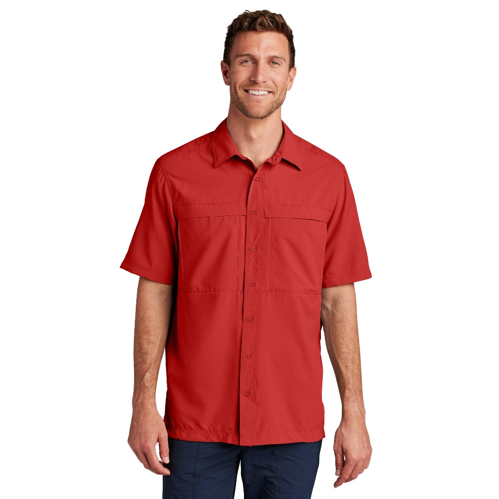 Port Authority® Short Sleeve UV Daybreak Shirt - Rich Red