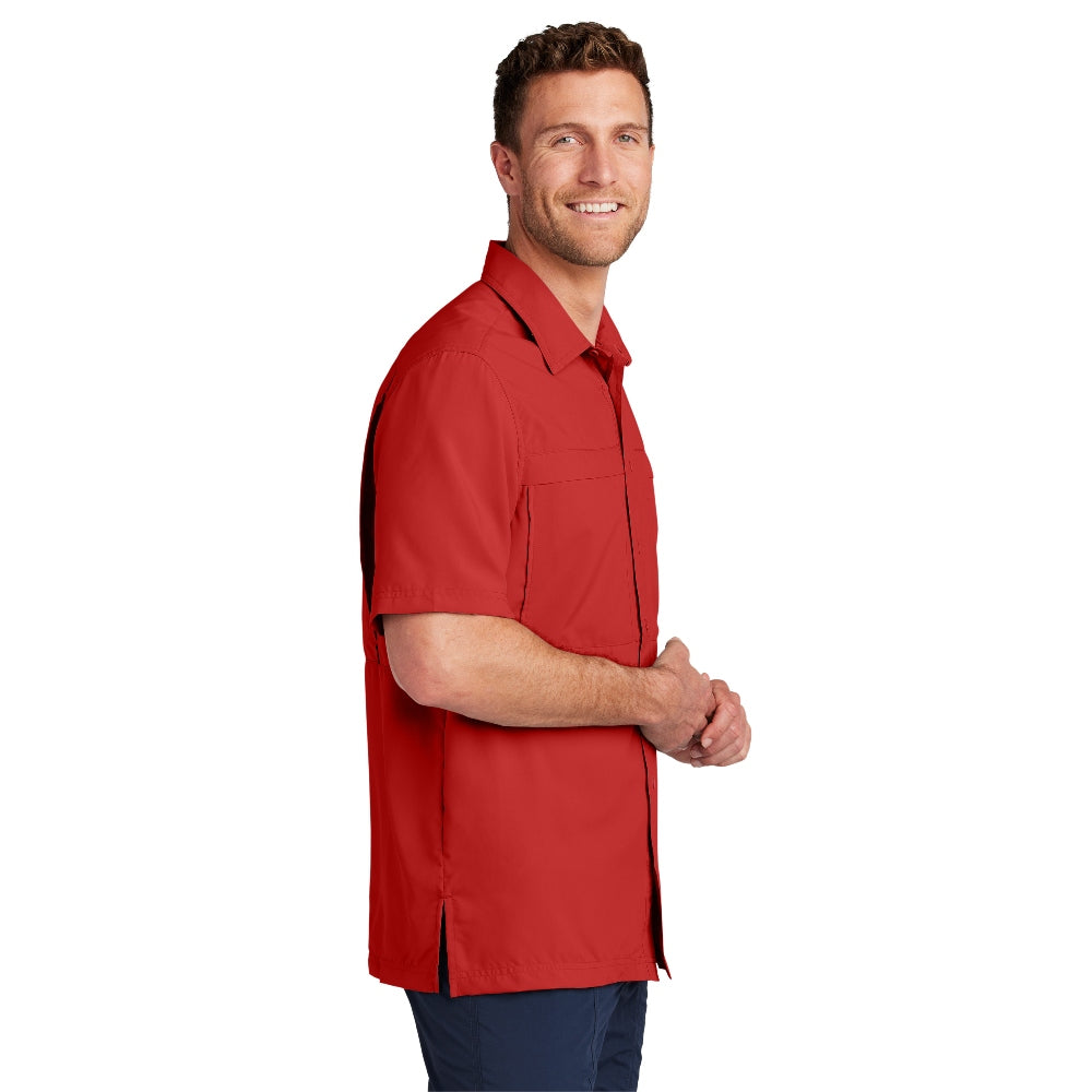 Port Authority® Short Sleeve UV Daybreak Shirt - Rich Red