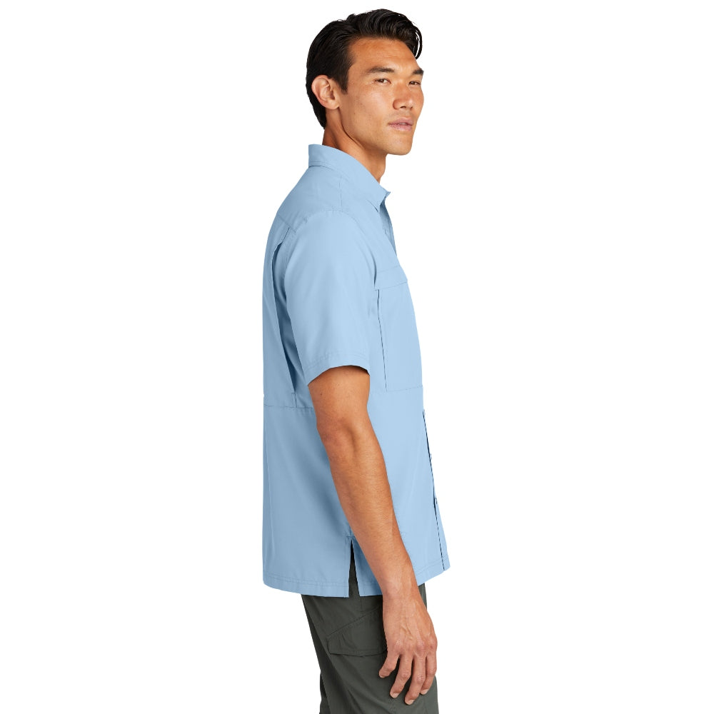 Port Authority® Short Sleeve UV Daybreak Shirt - Light Blue