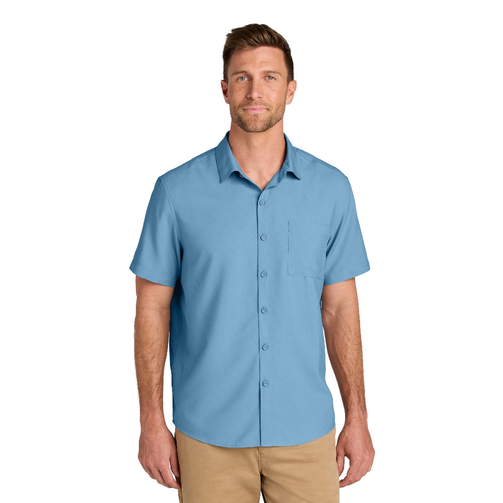 Port Authority® Short Sleeve UV Dockside Shirt - Carolina Blue