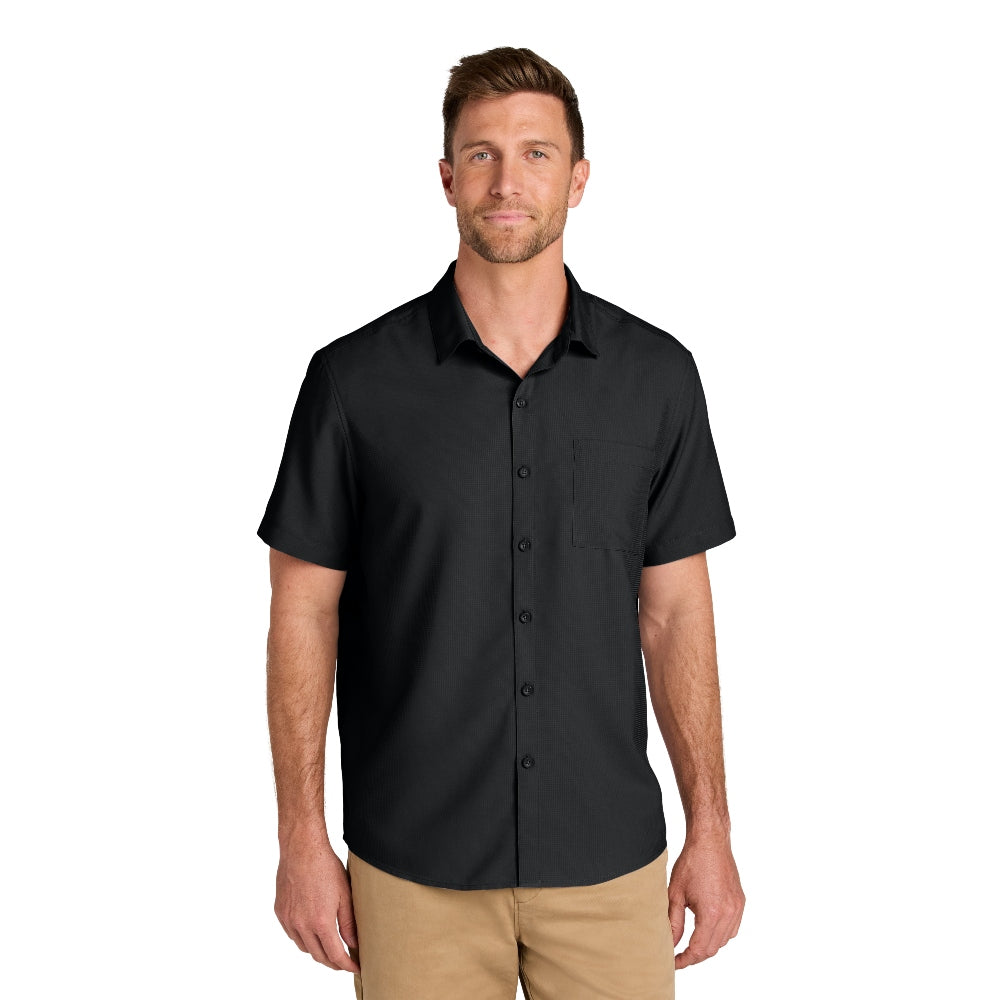 Port Authority® Short Sleeve UV Dockside Shirt - Deep Black