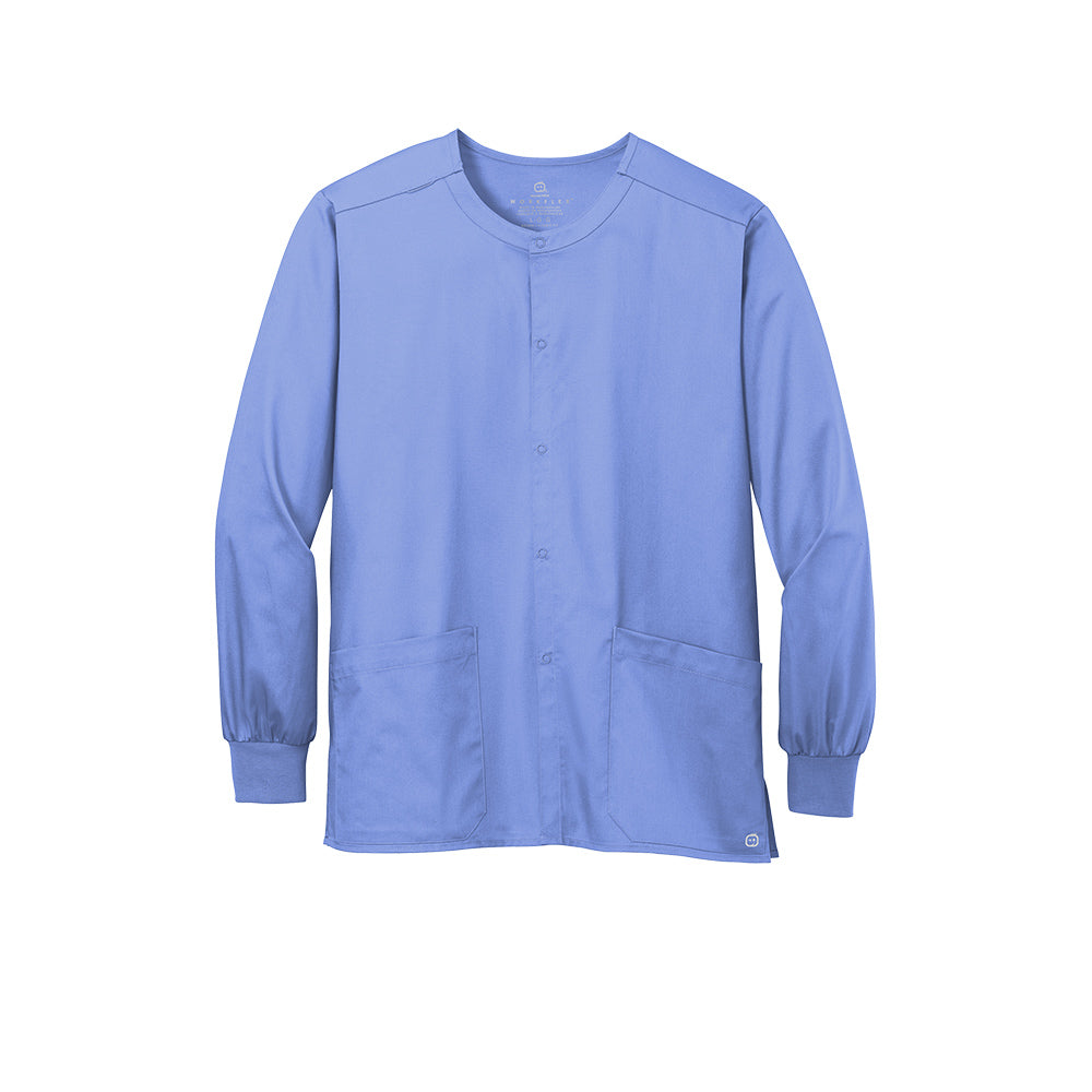 Wink™ Unisex WorkFlex™ Snap-Front Scrub Jacket - Celi Blue