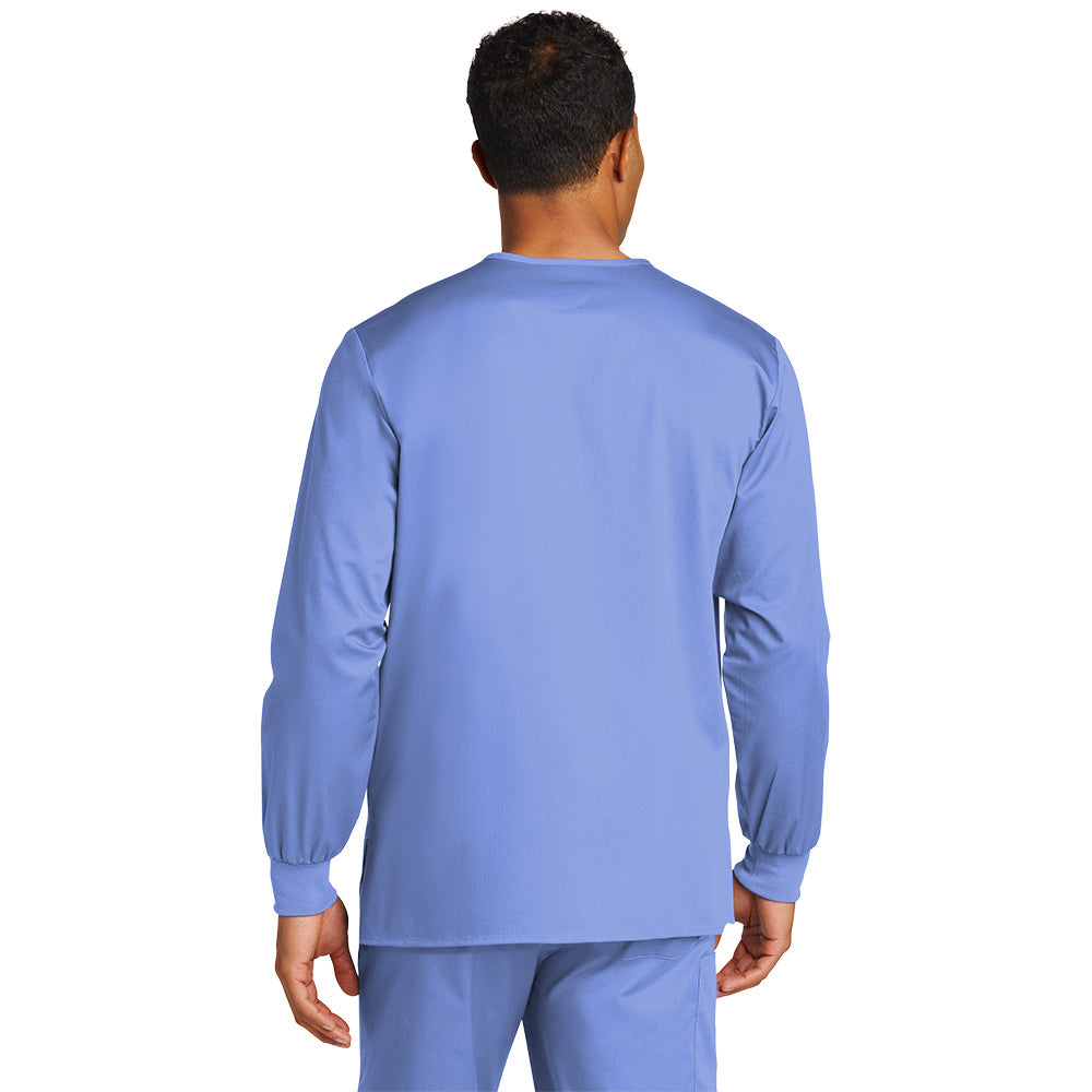 Wink™ Unisex WorkFlex™ Snap-Front Scrub Jacket - Celi Blue