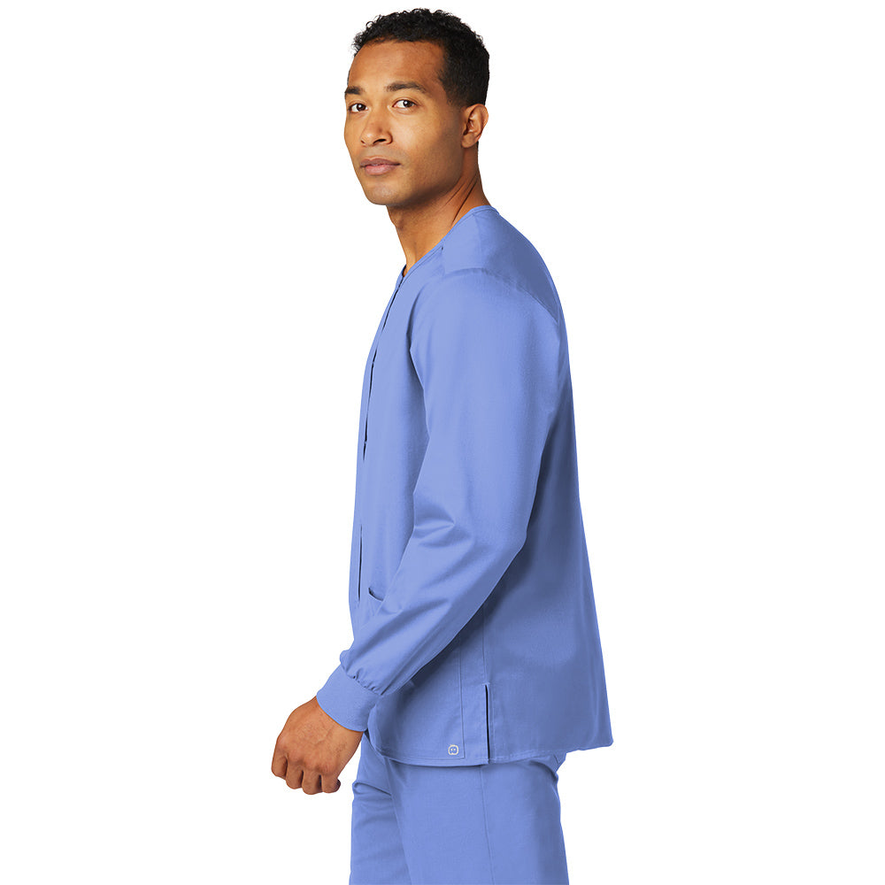 Wink™ Unisex WorkFlex™ Snap-Front Scrub Jacket - Celi Blue