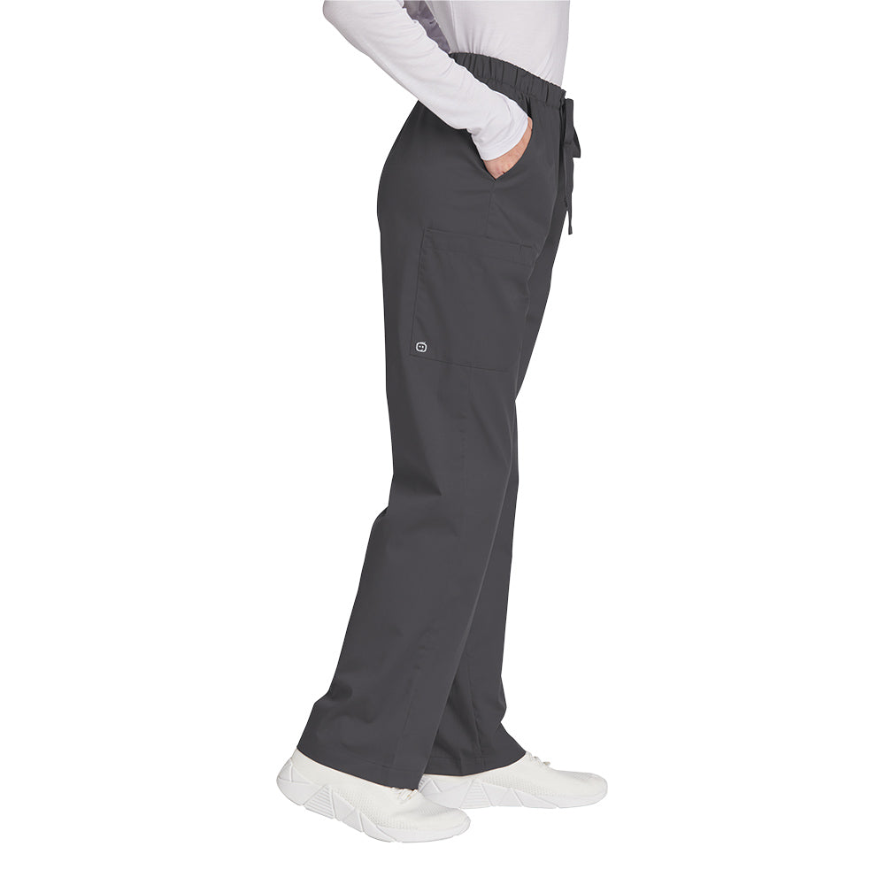 WonderWink® Women’s WorkFlex™ Mock Wrap Cargo Pants - Pewter
