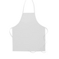 Deluxe Bib Apron (no pockets) - White