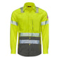 Bulwark Men's Hi-Visibility Color Block Uniform Shirt - Hi-Vis Yellow/Heather Grey