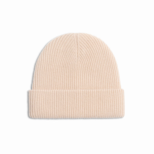 Cashmere Wool Beanie - Cream